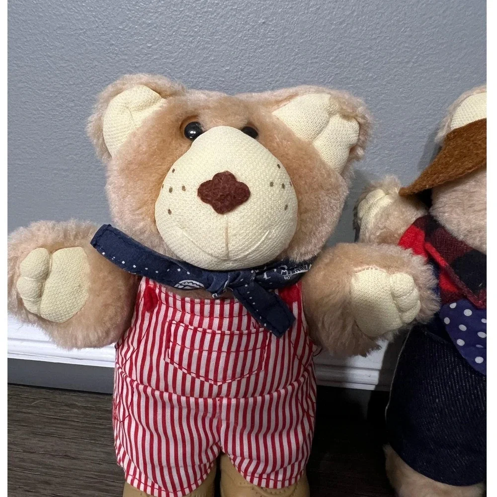Vintage 1986 Furskins Wendy's Teddy Bears Stuffed Animal Toy Bundle 7